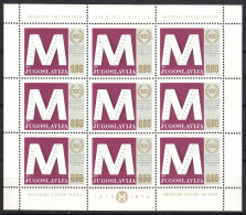 Yugoslavia 1974 Mi#1538 Mint Never Hinged Kleinbogen - Unused Stamps