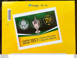 PB 192 Brazil Personalized Stamp Palmeiras 70 Years World Title 1951 Soccer Football 2021 Vignette - Gepersonaliseerde Postzegels