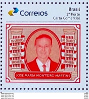 PB 191 Brazil Personalized Stamp Great Names Of Brazilian Philately José Maria Monteiro Martins 2021 - Sellos Personalizados