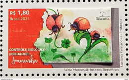 C 4030 Brazil Stamp Beneficial Insects Ladybug Mercosul 2021 - Ungebraucht