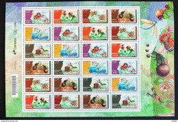 C 4025 Brazil Stamp Beneficial Insects Bee Dragonfly Mantis Scroll Dust Microwaspa Ladybug Mercosul 2021 Sheet - Ungebraucht