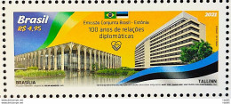 C 4024 Brazil Stamp Joint Issue 100 Years Of Diplomatics Relations Brazil Estonia 2021 - Nuovi