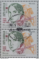 C 4003 200 Years Of The Birth Of Anita Garibaldi, Horse, Weapon 2021 2 Stamps CBC BSB - Nuovi