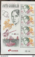 C 4003 200 Years Of The Birth Of Anita Garibaldi, Horse, Weapon 2021 With Vignette And 4 Stamps - Ungebraucht