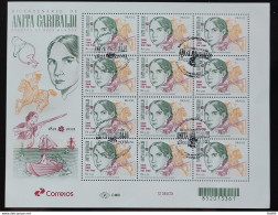 C 4003 200 Years Of The Birth Of Anita Garibaldi, Horse, Weapon 2021 Sheet CBC BSB - Nuovi