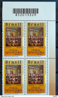 C 4002 Brazil Stamp 200 Years Of Independence Bicentennial Of The Courts Of Lisbon 2021 Block Of 4 Bar Code - Ongebruikt