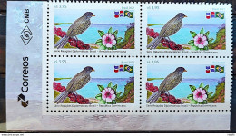 C 3985 Brazil Stamp Diplomatic Relations Brazil Dominican Republic Bird Flag 2021 Block Of 4 Vignette Correios - Unused Stamps