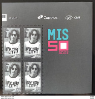 C 3982 Brazil Stamp John Lennon 2021 MIS 50 Block Of 4 With Vignette - Nuevos