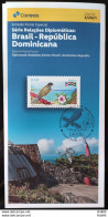 Brochure Brazil Edital 2021 03 Diplomatic Relations Dominican Republic Ave Flag Flower Sea Without Stamp - Briefe U. Dokumente