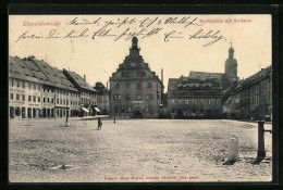 AK Dippoldiswalde, Marktplatz Mit Rathaus  - Dippoldiswalde