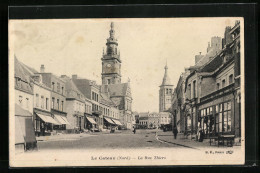 CPA Le Cateau, La Rue Thiers, Vue De La Rue  - Le Cateau