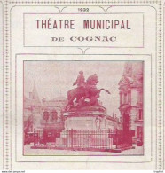 CE / Vintage / Old French Program / RARE Programme 1932 Théâtre COGNAC / PAGANINI Publicité CITROEN - Programmi