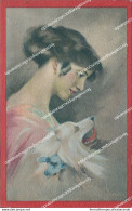 Bv520  Cartolina Art Deco Donnina Lady Donna Cupido Illustratore Artist Bagni - Other & Unclassified