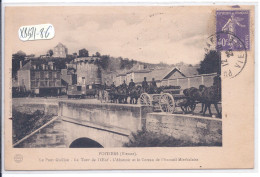 POITIERS- LE PONT GUILLON- LA TOUR DE L OEUF- L ABATTOIR ET LE COTEAU DE L ACCUEIL MIREBALAISE- CONVOI MILITAIRE - Poitiers