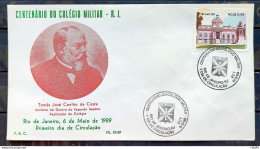 Brazil Envelope PVT FIL 007 1989 MILITARY COLLEGE EDUCATION CBC RJ 01 - FDC