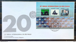 Brazil Envelope FDC 481 1989 Sao Paulo International Biennial Art CBC SP 05 - FDC