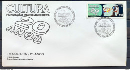 Brazil Envelope FDC 470 1989 TV Cultura Communication Television CBC SP 05 - Gebruikt