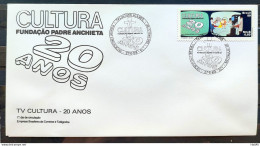 Brazil Envelope FDC 470 1989 TV Cultura Communication Television CBC SP 06 - Gebruikt