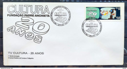 Brazil Envelope FDC 470 1989 TV Cultura Communication Television CBC SP 03 - Usados