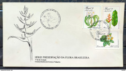 Brazil Envelope FDC 469 1989 Brazilian Flora CBC RJ 01 - Gebruikt