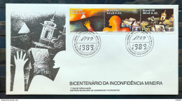 Brazil Envelope FDC 467 1989 Minas Gerais Inconfindencia History CBC MG 02 - Gebruikt