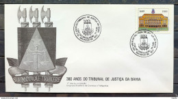 Brazil Envelope FDC 462 1989 Bahia Justice Court Of Justice CBC BA 02 - FDC