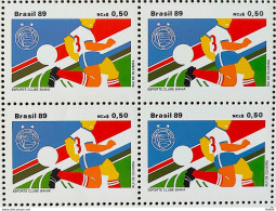 C 1662 Brazil Stamp Bahia Football Clubs 1989 Block Of 4 - Ongebruikt