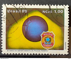 C 1656 Brazil Stamp 25 Years Federal Police Department Flag Military 1989 Circulated 1 - Used Stamps