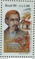 C 1654 Brazil Stamp Book Day Literature Casimiro De Abreu 1989 - Ongebruikt