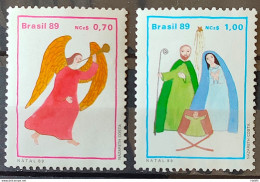 C 1658 Brazil Stamp Christmas Religion Angel Sacred Family 1989 Complete Series - Ongebruikt