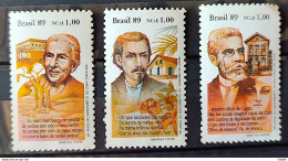 C 1653 Brazil Stamp Book Day Literature Cora Coralina Casimiro De Abreu Machado De Assis 1989 Complete Series - Ongebruikt