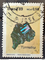 C 1639 Brazil Stamp Brazilian Gems Stone Semi Precious Tourmaline Jewelry 1989 Circulated 7 - Usati