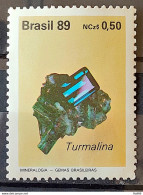 C 1639 Brazil Stamp Brazilian Gems Stone Semi Precious Tourmaline Jewelry 1989 - Ongebruikt