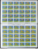 C 1636 Brazil Stamp 80 Years Old Flight Dumont Airplane Ultraleve Demoiselle 1989 Sheet Complete Series - Ungebraucht