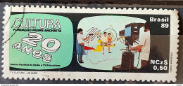 C 1635 Brazil Stamp 20 Years Of TV Culture Communication 1989 Circulated 1 - Oblitérés