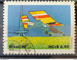 C 1636 Brazil Stamp 80 Years Old Flight Dumont Airplane Ultraleve 1989 Circulated 4 - Usados