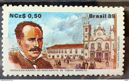 C 1634 Brazil Stamp 150 Years Tobias Barreto Literature 1989 - Unused Stamps