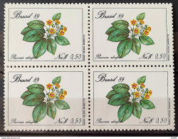 C 1631 Brazil Stamp Flora Preservation Environment 1989 Block Of 4 - Ongebruikt