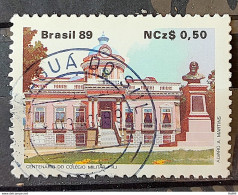 C 1630 Brazil Stamp 100 Years Military College Education 1989 Circulated 1 - Gebruikt