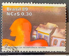 C 1628 Brazil Stamp 200 Years Mining Inconfidence History Church 1989 Circulated 1 - Usados