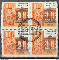 C 1620 Brazil Stamp Year Of The Education Education Library 1989 Block Of 4 CBC Brasilia - Ongebruikt