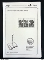 Brochure Brazil Edital 1989 21 Day Book Brazilian Literature Machado De Assis Without Stamp - Storia Postale