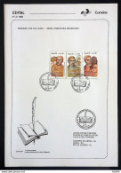 Brochure Brazil Edital 1989 21 Day Book Brazilian Literature Machado De Assis With Stamp CBC GO - Covers & Documents