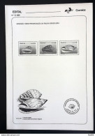 Brochure Brazil Edital 1989 19 Brazilian Fauna Concha Whitst Stamp - Briefe U. Dokumente