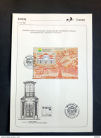 Brochure Brazil Edital 1989 14 Stamp Day BRASILIANA SPACE PORTUGAL WITH STAMP CBC RJ - Brieven En Documenten