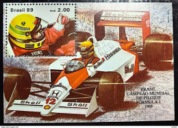 B 79 Brazil Stamp Ayrton Senna Formula 1 Sport Car 1989 - Ongebruikt