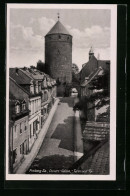AK Freiberg /Sa., Strasse Donats-Gasse, -Turm Und -Tor  - Freiberg (Sachsen)