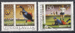 Yugoslavia 1986 Sport Football World Cup Mexico Mi#2152-2153 Mint Never Hinged - Nuovi