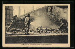 AK Essen /Ruhr, Anstossen Eines Koppers-Koksofens  - Industrie