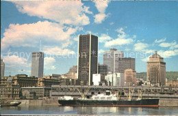 72278828 Montreal Quebec Skyline Downtown Quartier Des Affaires Frachtschiff Mon - Ohne Zuordnung